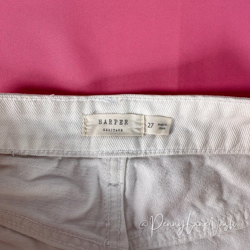Harper Heritage White Cutoff High Rise Denim Short - Picture 8 of 10
